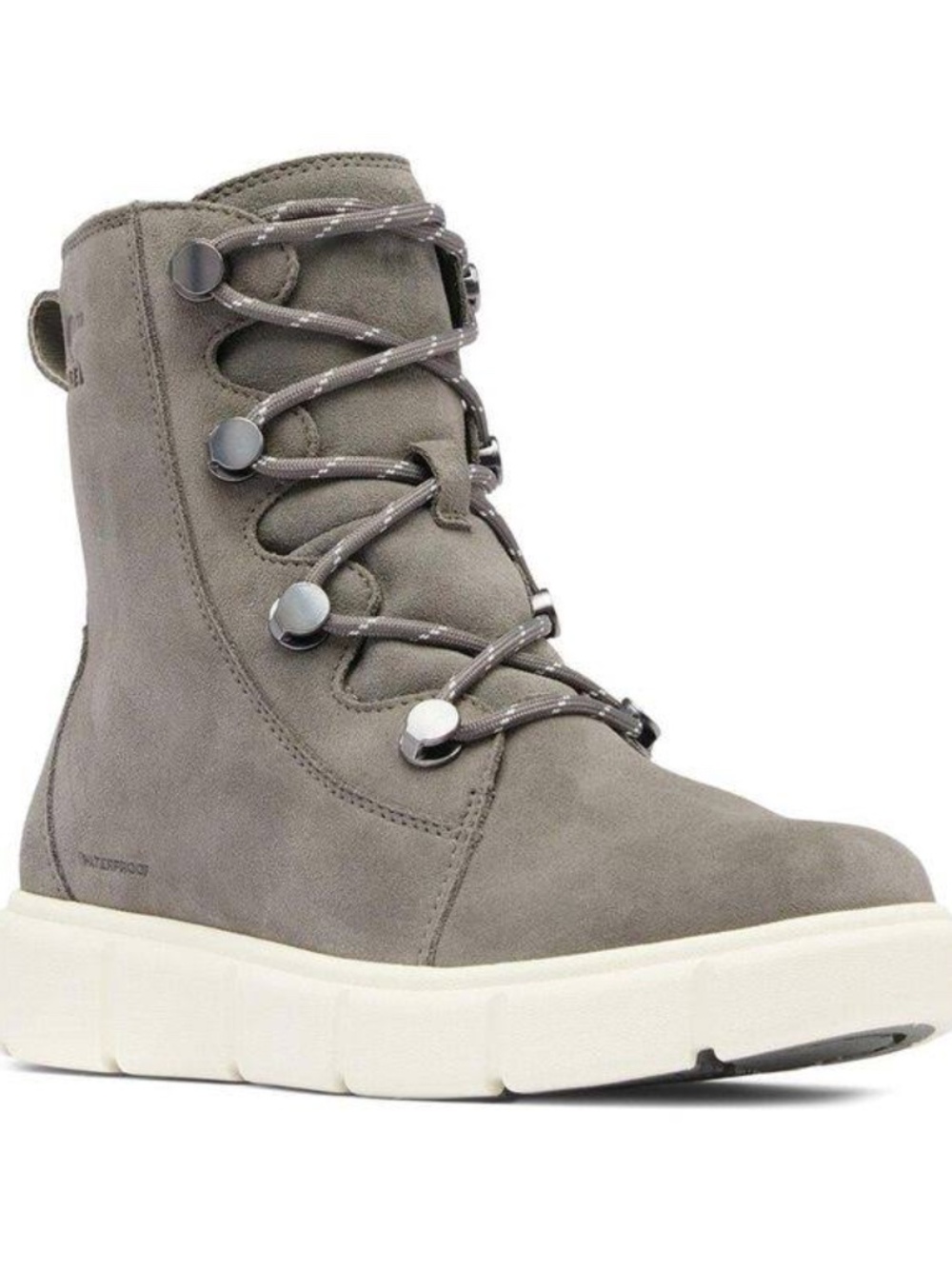 NWT Sorel Explorer III Joan Waterproof Gray Suede Boot size EU36 / US 5